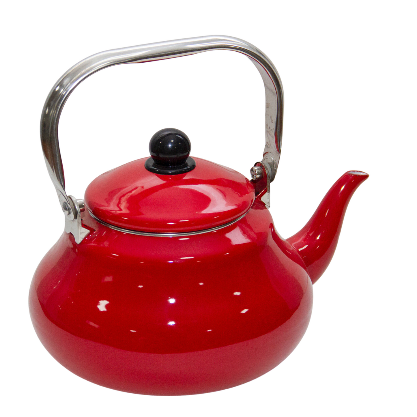Tetera de agua enlozada Roja