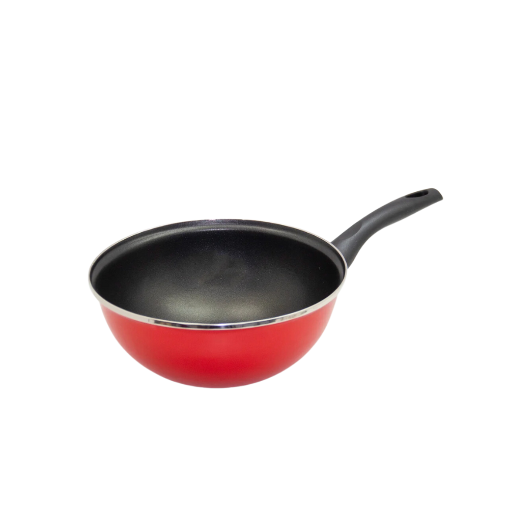 Wok enlozado Rojo
