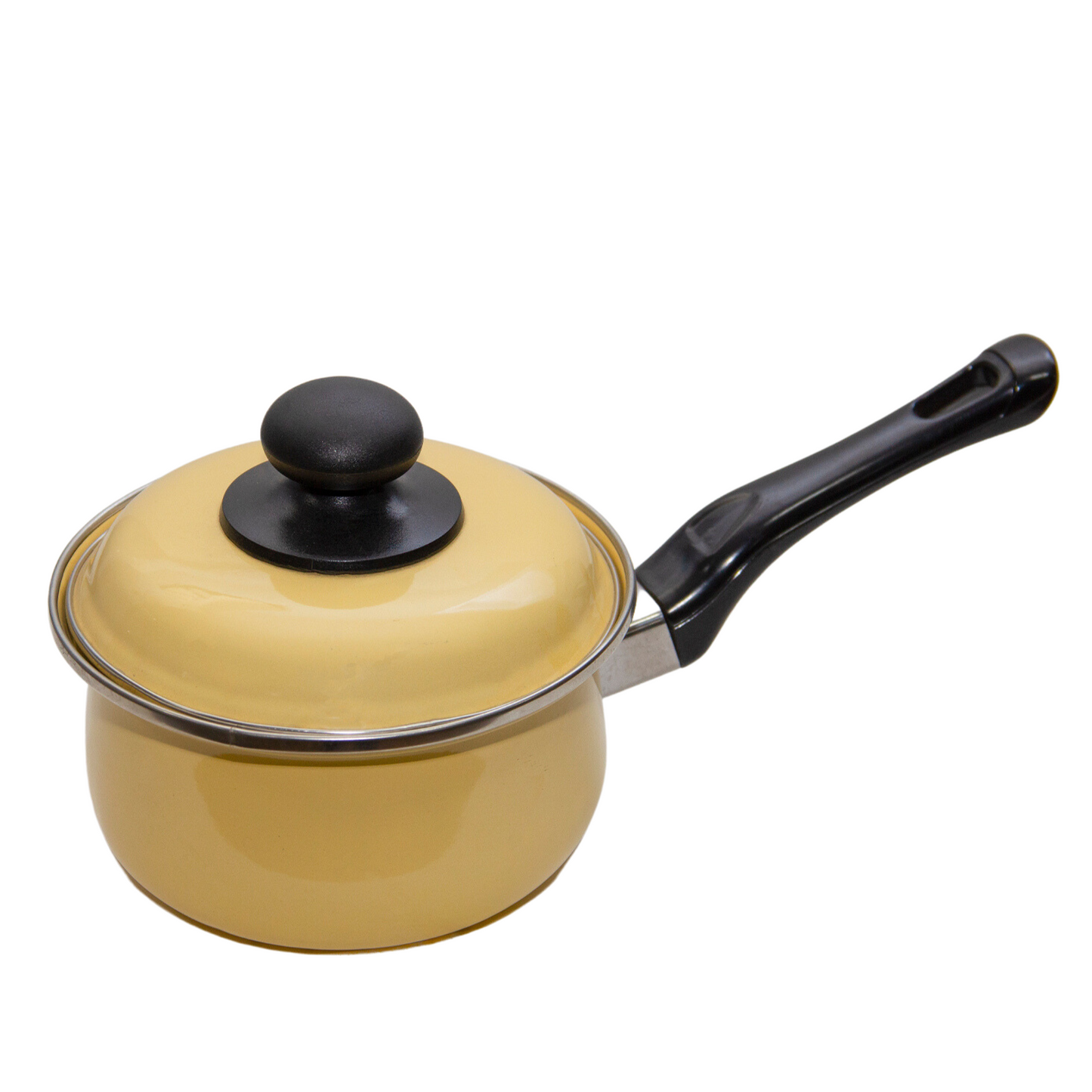 Cacerola enlozada con mango Beige