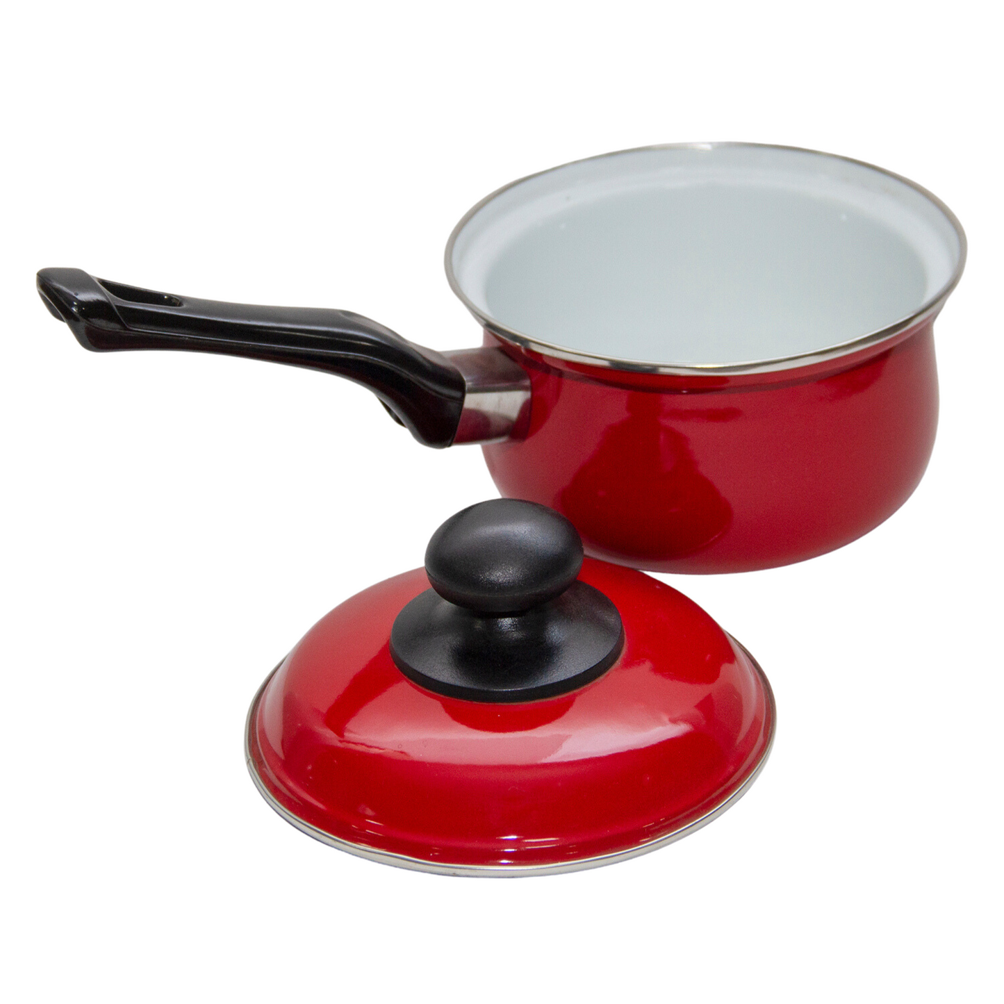 Cacerola con mango enlozada Roja
