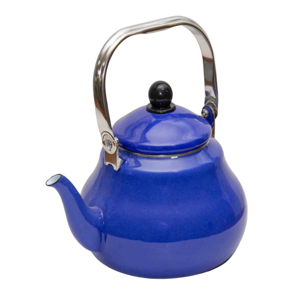 Tetera de agua enlozada Azul