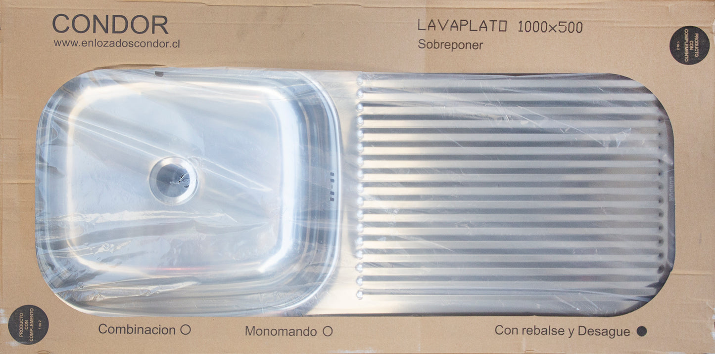 Lavaplato Acero Inoxidable Sobreponer