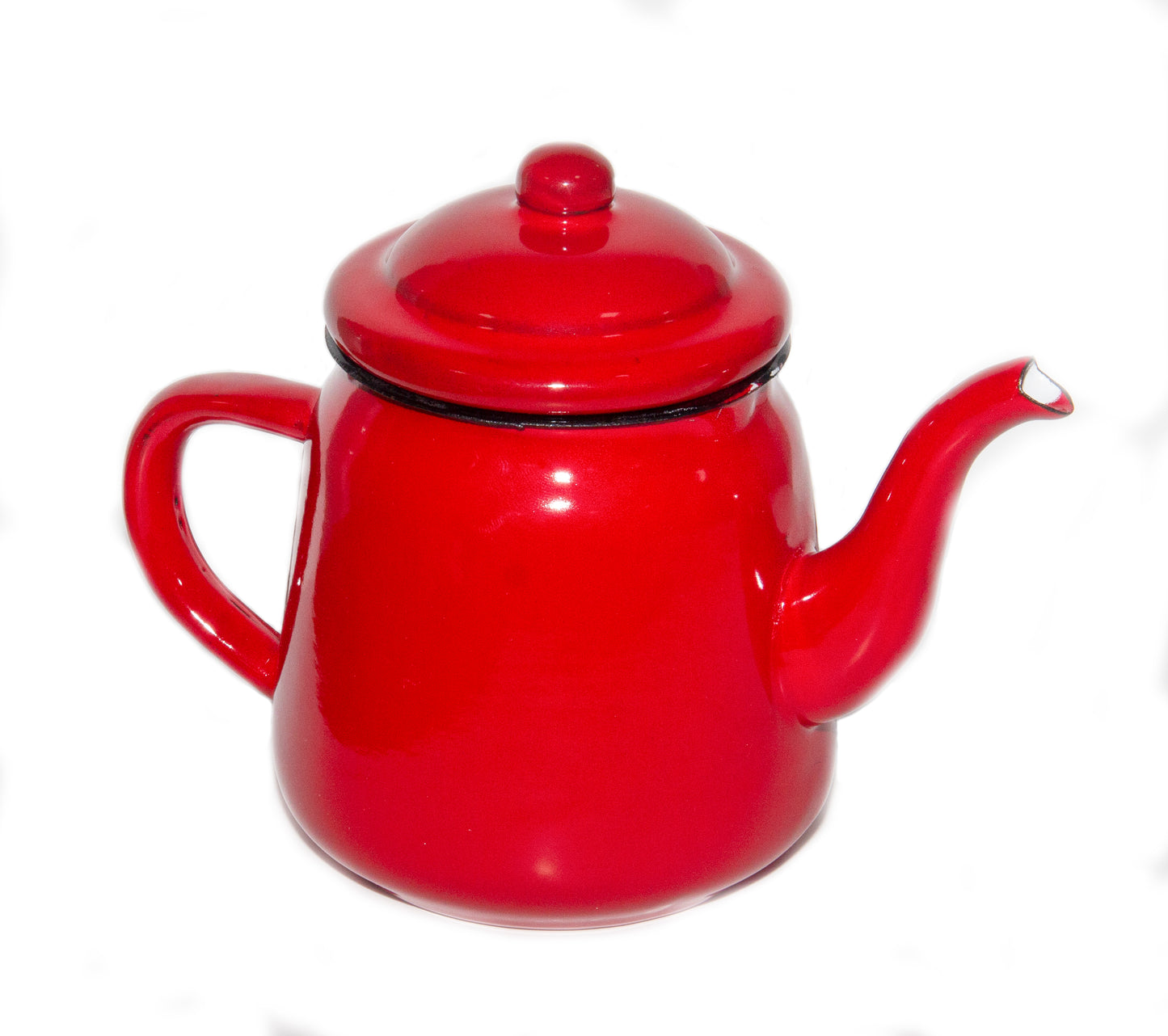 Tetera de Té enlozada roja