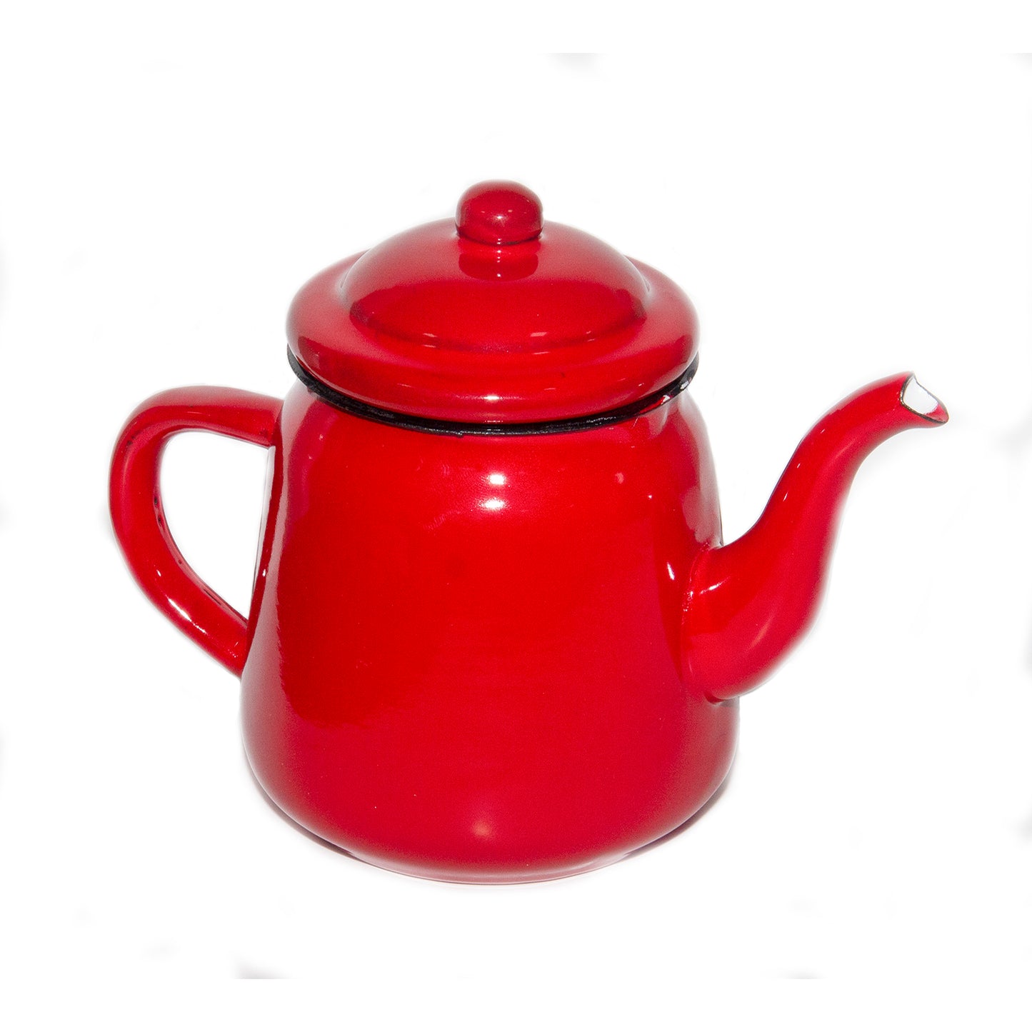 Tetera de Té enlozada roja