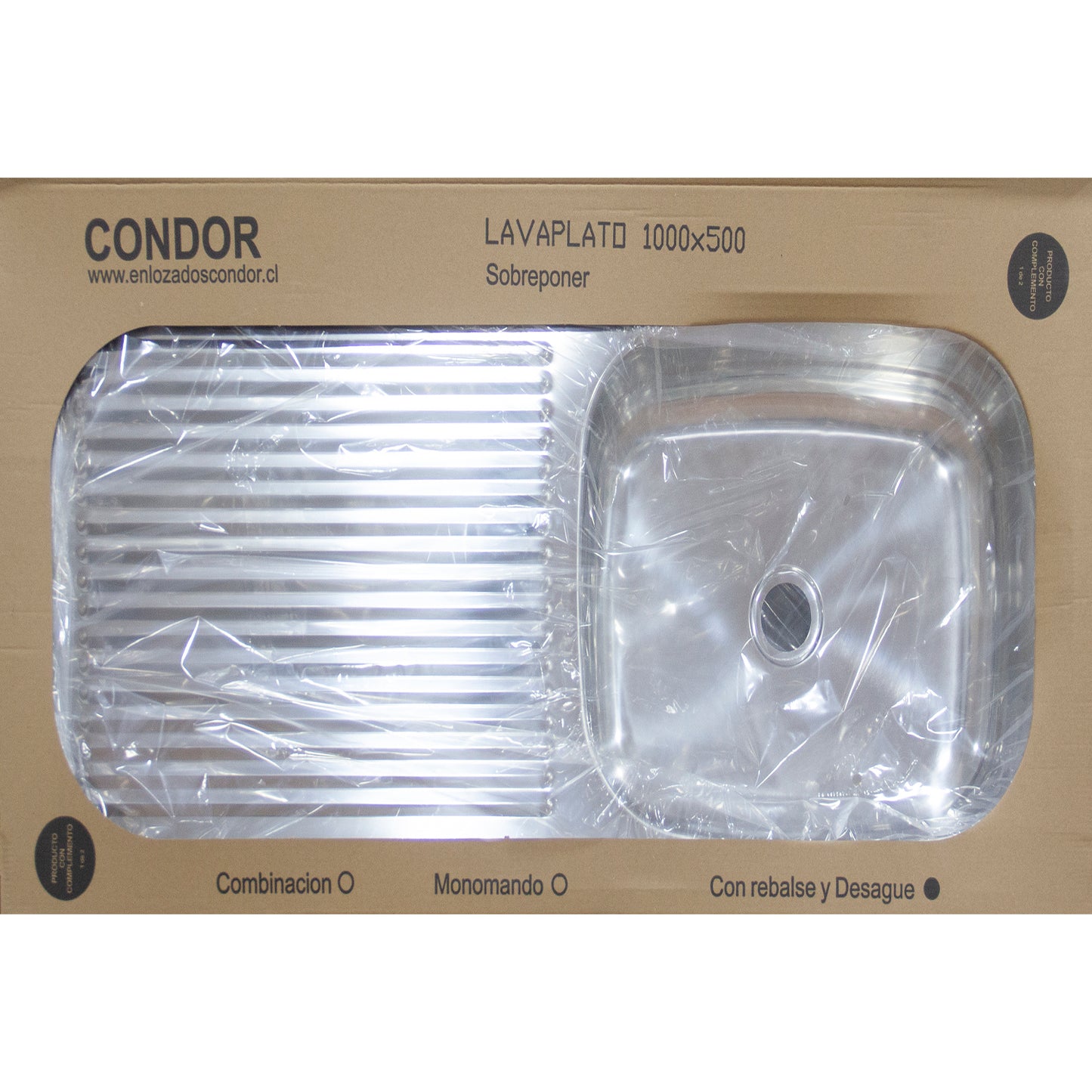 Lavaplato Acero Inoxidable Sobreponer