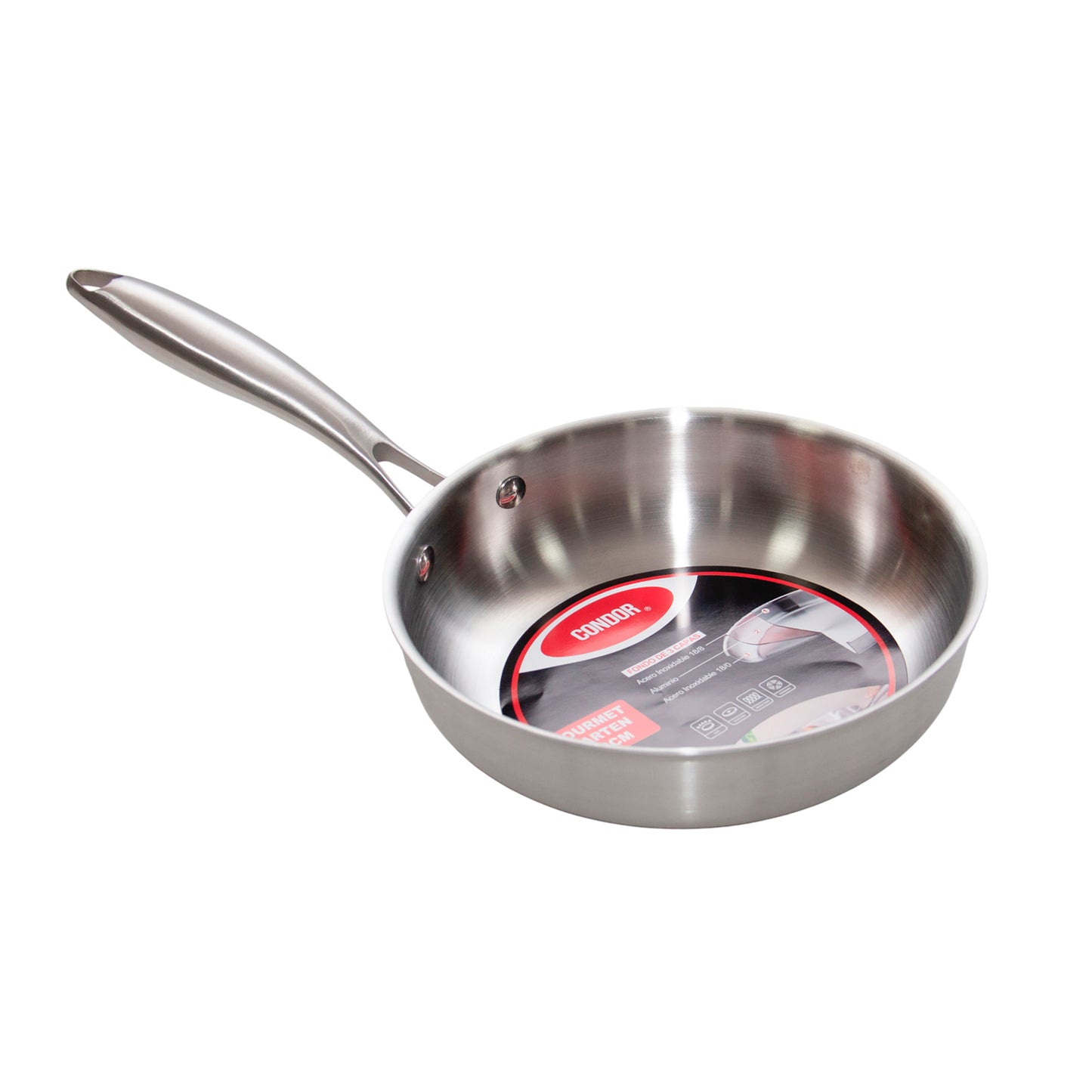 Sartén Gourmet TRY-PLY acero inoxidable