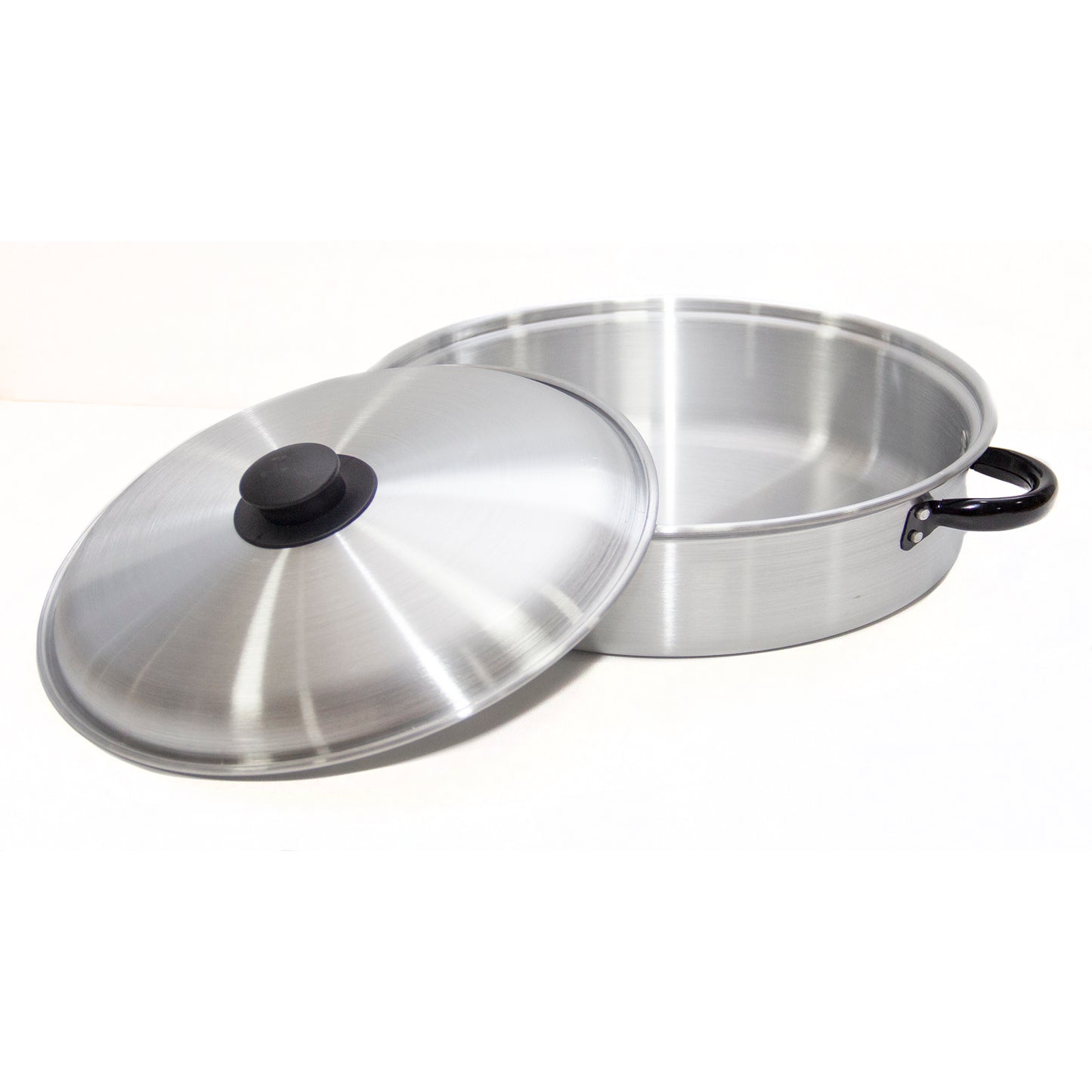 Arrocera aluminio lijado con asa negra